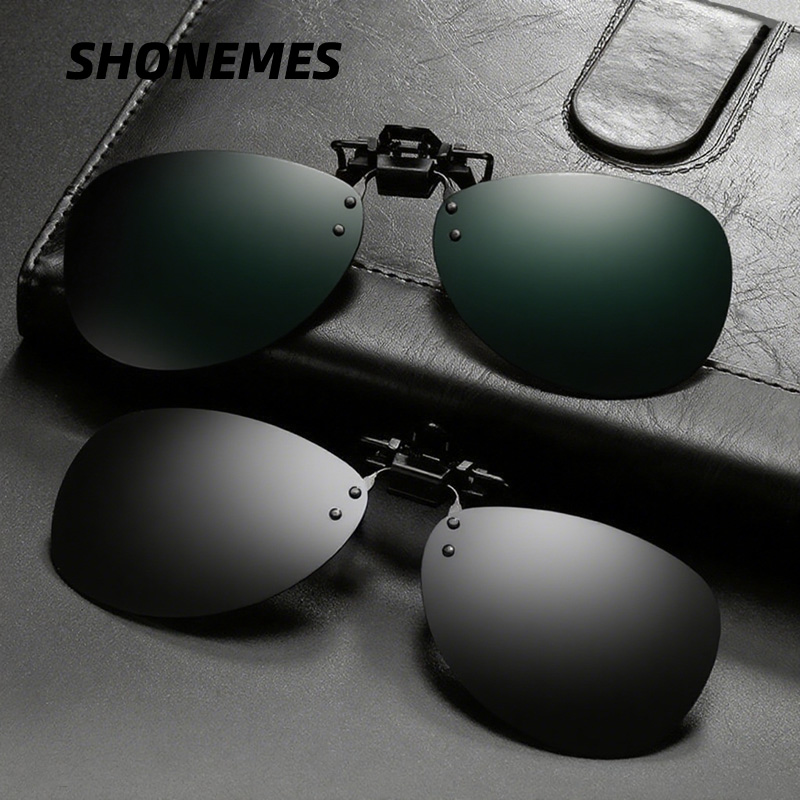 Sunglasses Aviator Polarized - SHONEMES Clip on Polarized Men Sunglasses