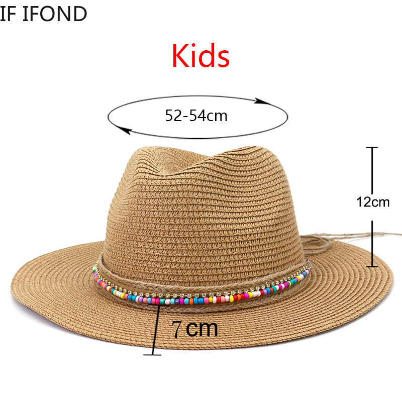 Bucket Hat Straw - New Summer Boy Girl Kids Straw